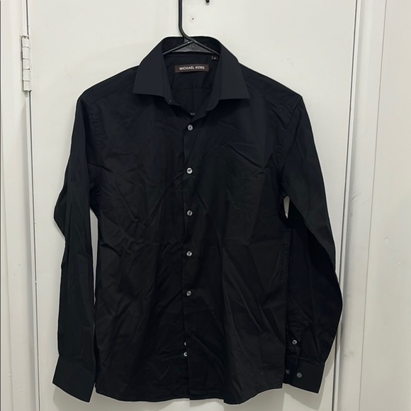 Michael Kors Black Button-Up Shirt - Picture 1 of 3